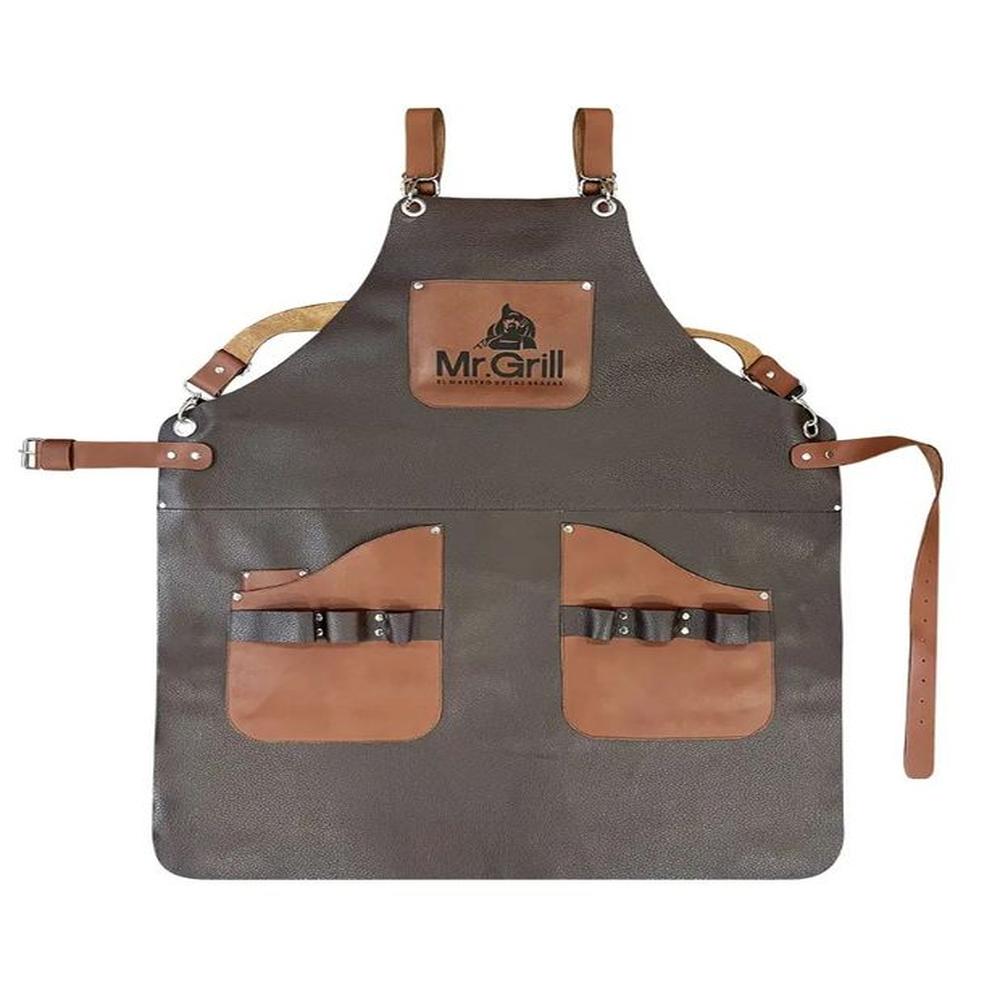 Mandil Parrillero Cuero Toro Belmont Café