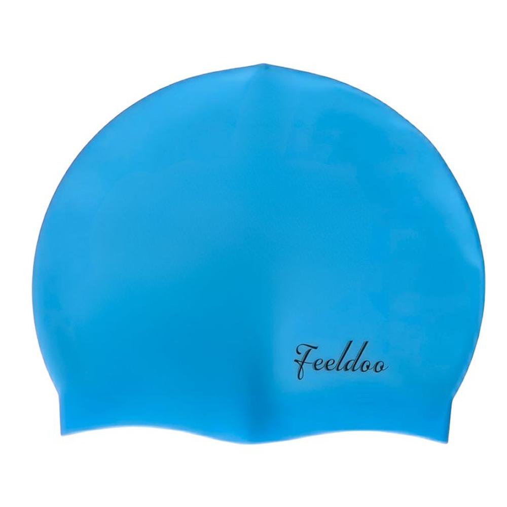 Gorro De Silicona De Natación Para Adultos Celeste - FEELDOO
