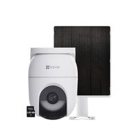 Cámara CB8 LITE 4MP Ezviz Audio Bidireccional Sirena Batería Panel Solar SD 128GB