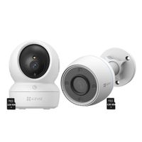 Kit Cámaras H6C Full HD - H3C Full HD Ezviz Gira 360 Audio Doble vía Noche Color SD 128GB