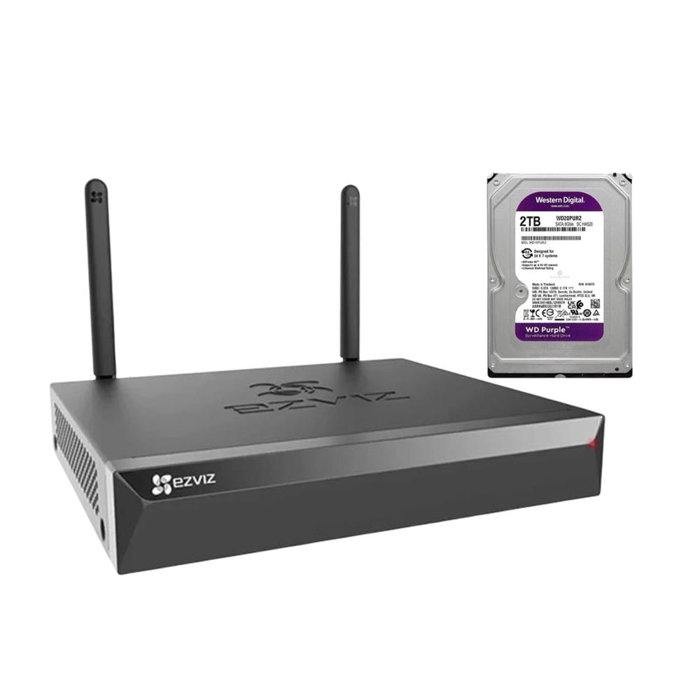 NVR Inalámbrico Ezviz X5S 8 Cámaras Wifi 3K Salida HDMI VGA Disco 2TB