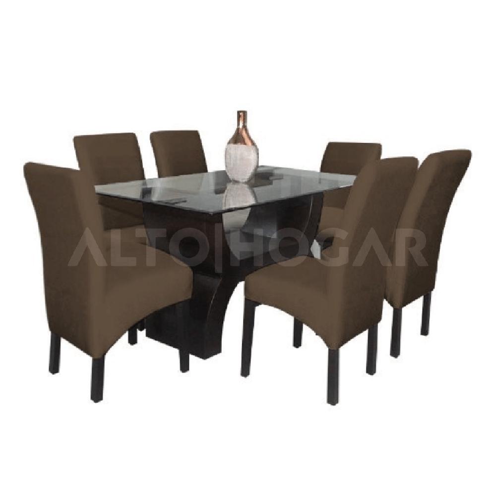 Juego de Comedor 6 Sillas Norly Marrón