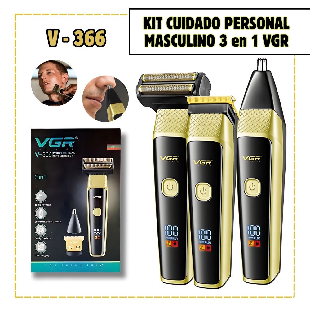 Cortadora Personal VGR 3 En 1 Nasal, Trimmer Y Shaver - V-366