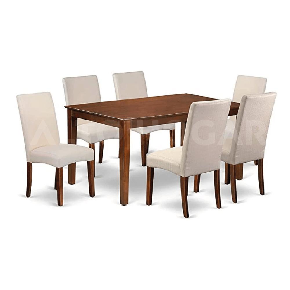 Juego de Comedor 6 Sillas Concept Beige Madera Tornillo