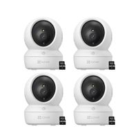 Kit 4 Cámaras Vigilancia H6C PRO Full HD 2MP Ezviz Audio Doble vía Botón llamada SD 128GB