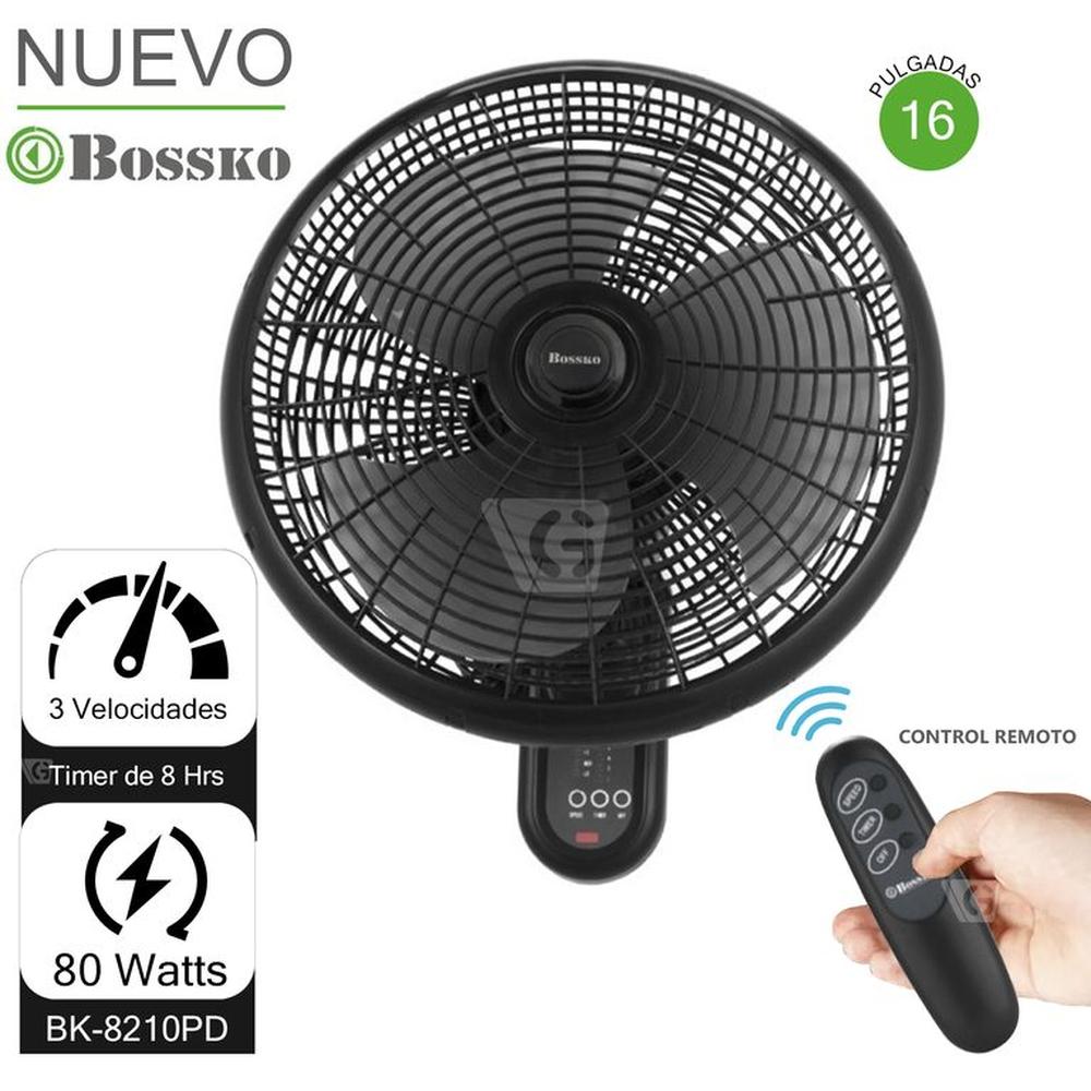 Ventilador de Pared 3Vel 80W BK-8210PD
