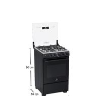 Cocina Indurama 4 Hornillas Gas Goya Negra