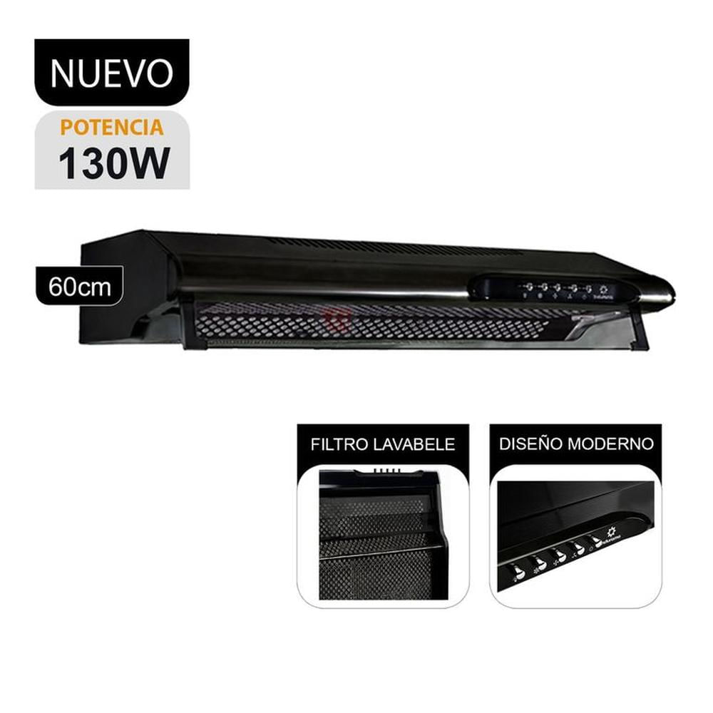 Campana Extractora 3 Velocidades CEI-602NE Campana Extractora 3 Velocidades CEI-602NE