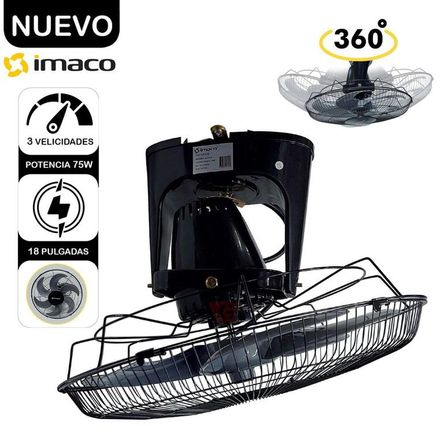 Ventilador de Techo Orbital 360° OCF7919 Negro Ventilador de Techo Orbital 360° OCF7919 Negro