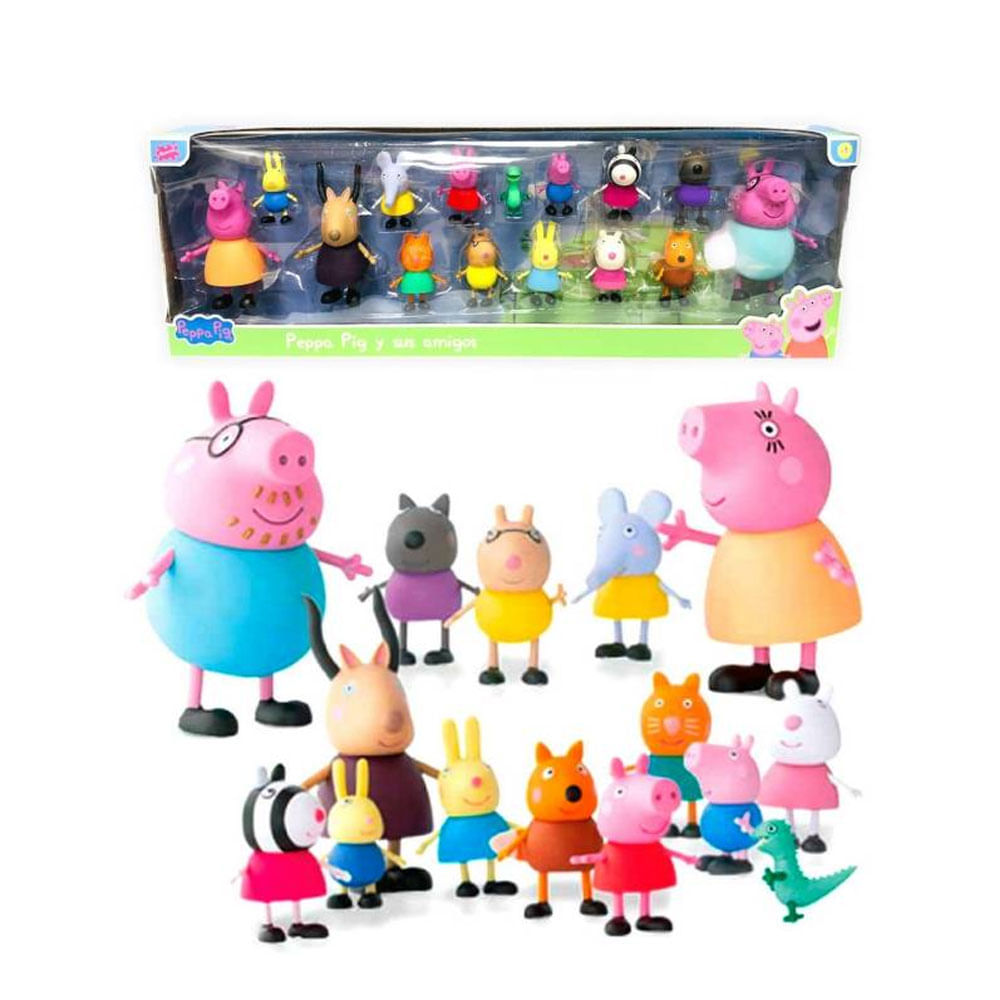 Set De Peppa Pig 15 Personajes Familia y Amigos