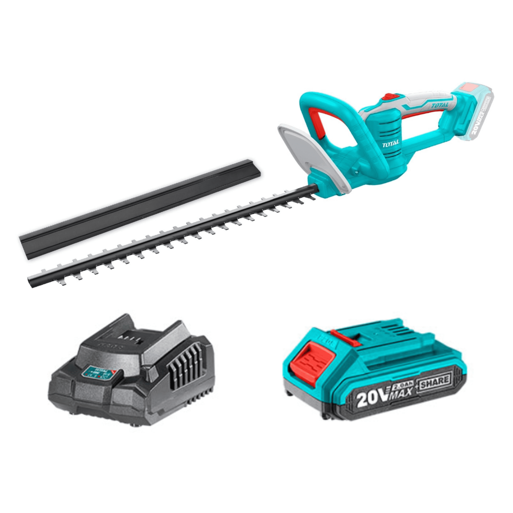 Cortasetos Inalámbrico 18" 20v + Bateria 2ah y Cargador Total THTLI20461