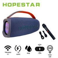 Parlante portátil Hopestar HO A40 Azul 70 watts protección IPX6 LED RAINBOW