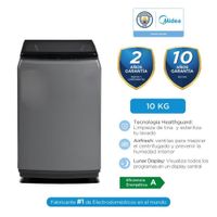 Lavadora Automática MA200W100G-PE Carga Superior Midea 10KG Gris