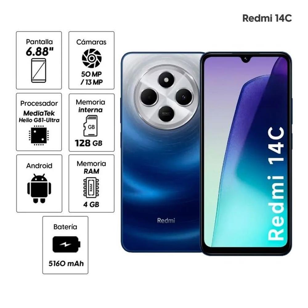 REDMI 14C 4+4GB RAM 128GB ROM AZUL ESTRELLA