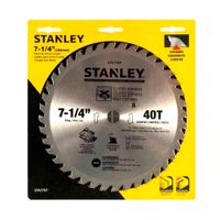 Disco de Sierra Circular Stanley 71/4'' x 40D de Acero con Carburo Modelo STA7757