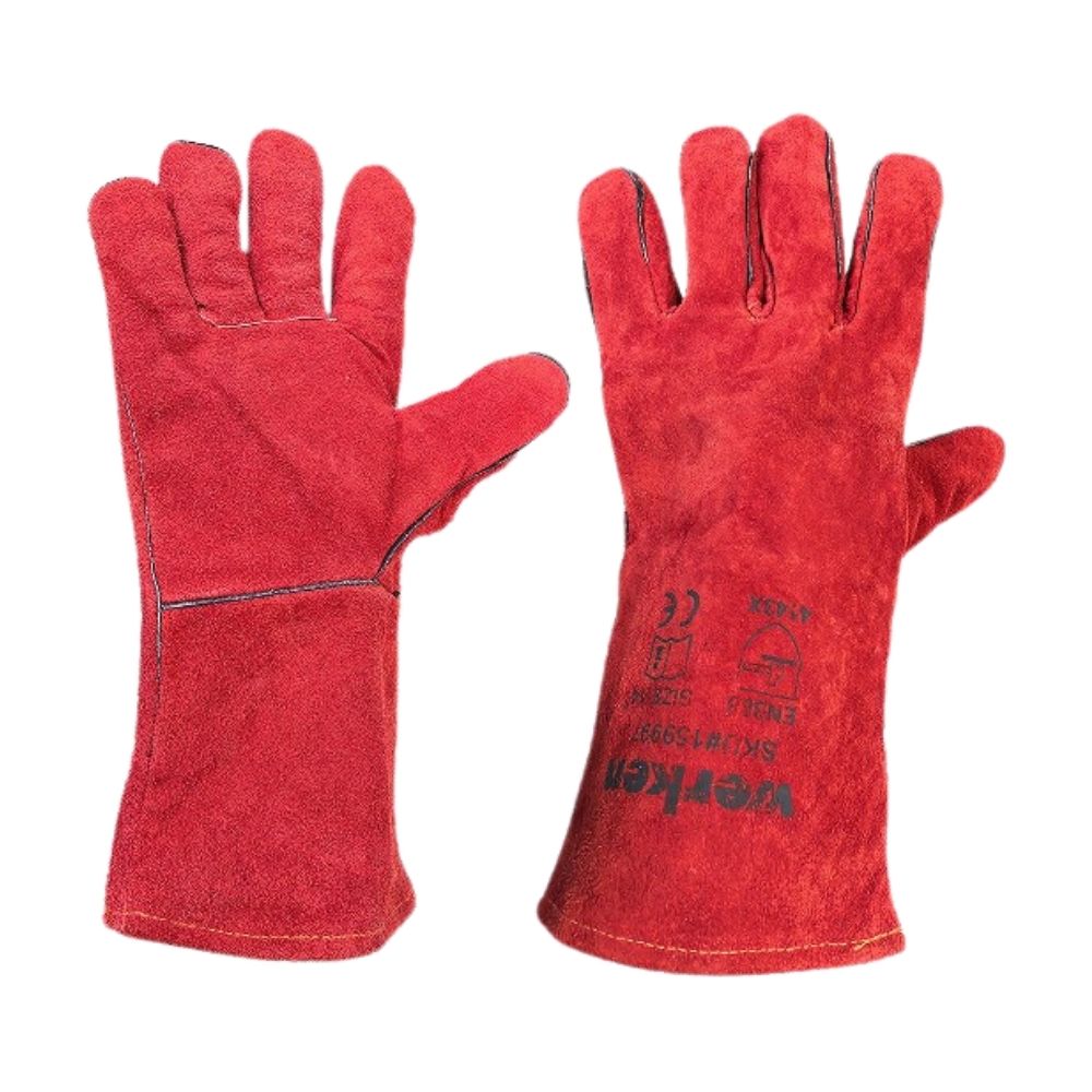 Guante para soldador 14"" Bc Rojo Werken