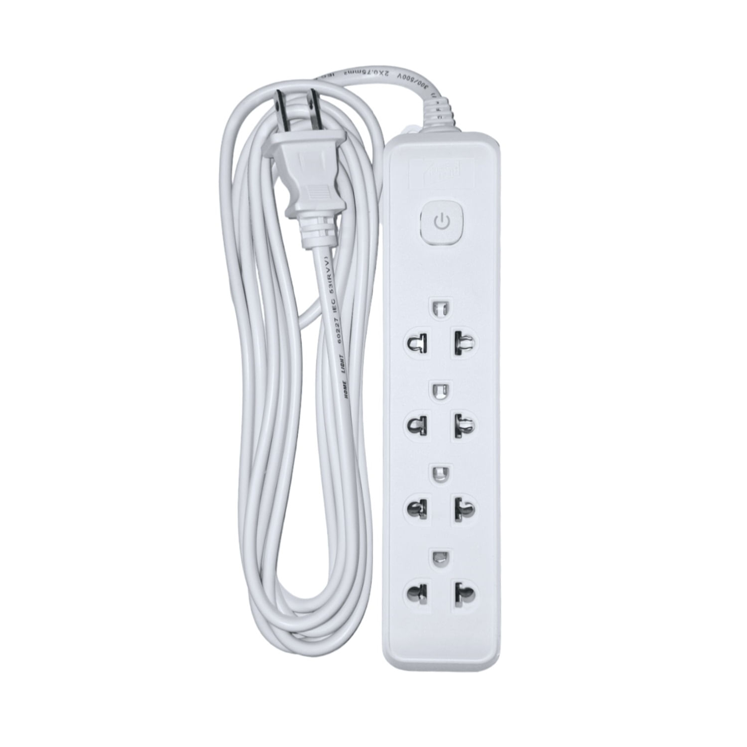Extension Ignifuga 3 Metros con 4 Tomas mas 1 Toma lateral Home Light