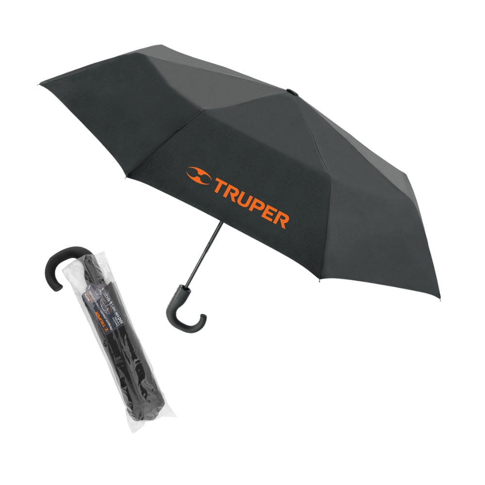 Paraguas Compacto de Diametro 100 cm Impermeable Truper PARAG-95
