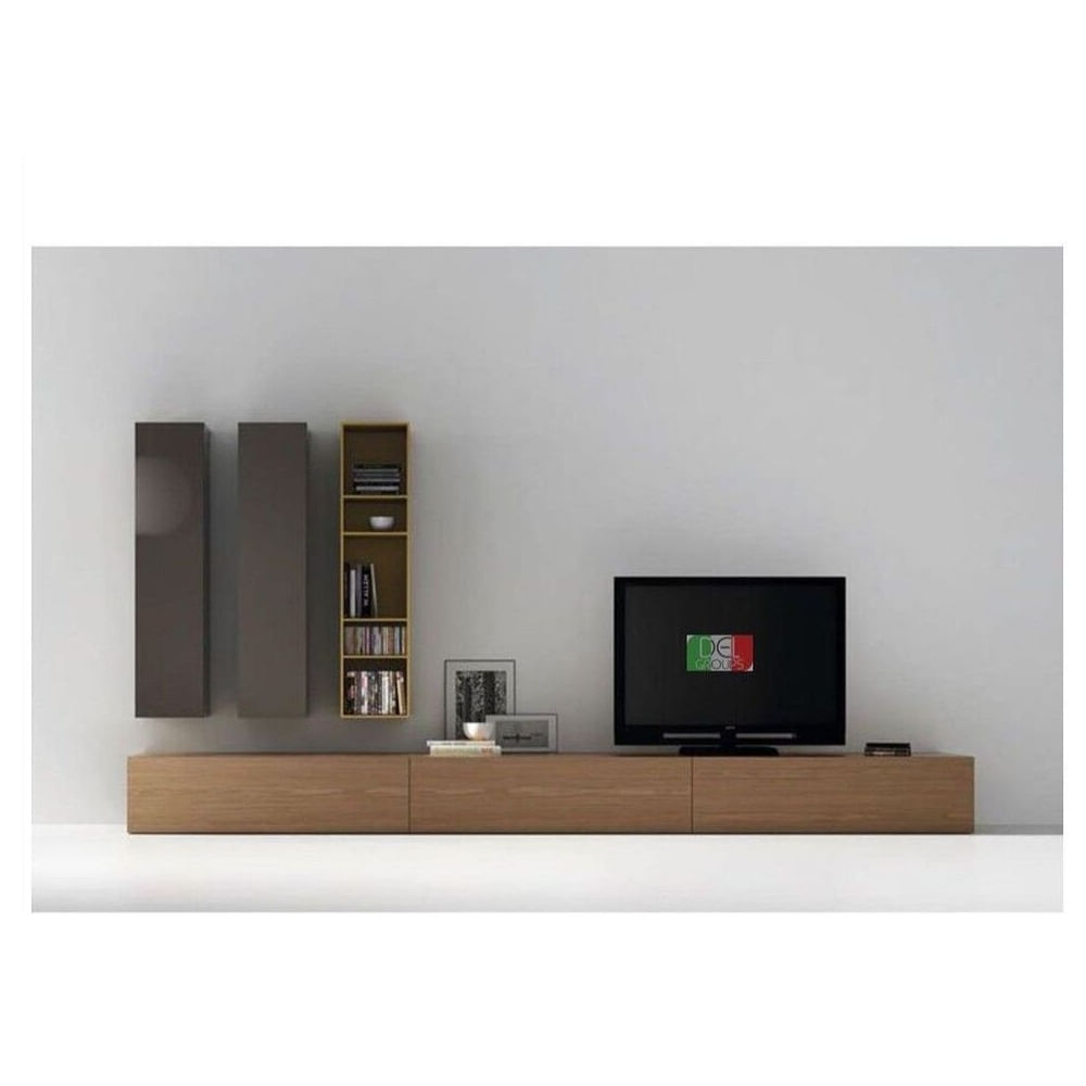 Centro de Entretenimiento Completo Aries con Módulos Flotantes Plomo/Espresso TU MESITA