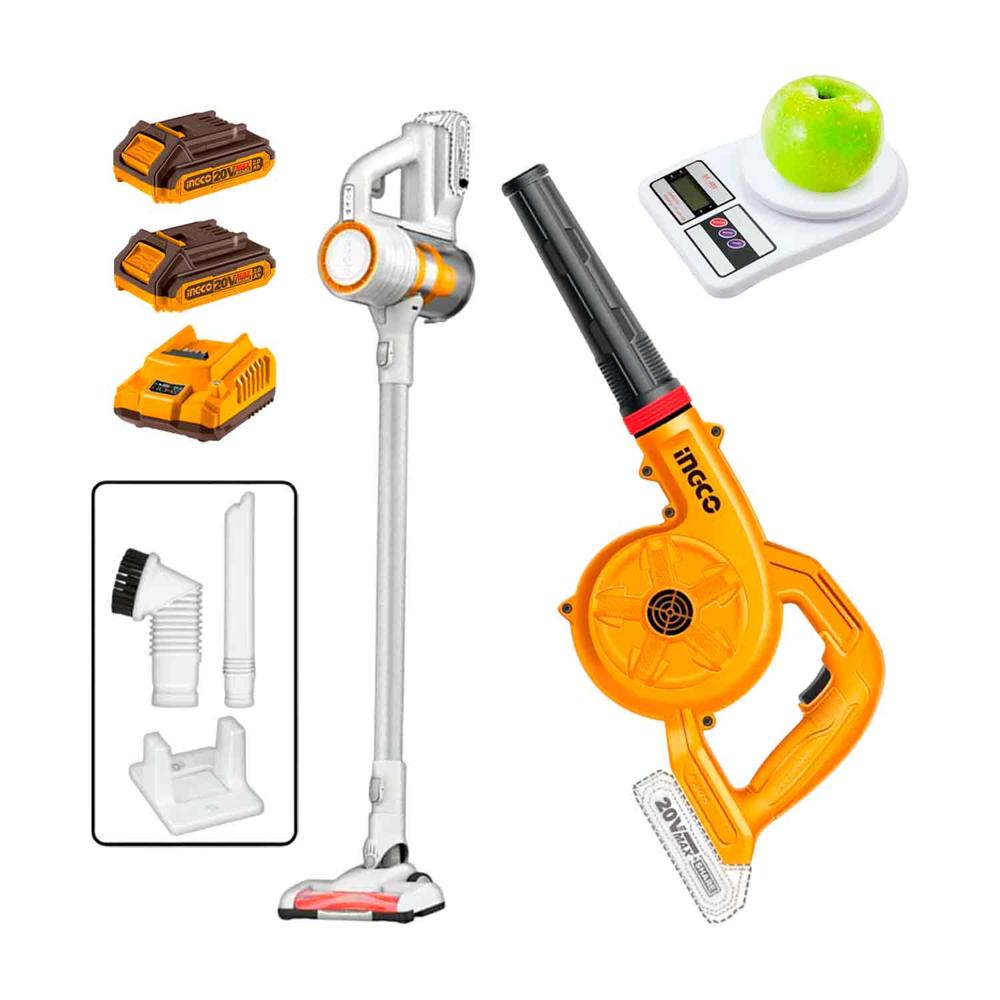 Aspiradora Inalámbrica 08l 120w+soplador 20v+balanza Gramer