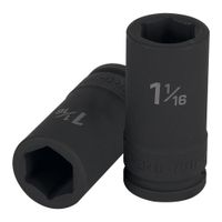 Dado 1 1/16"" Impacto Tubular Hexagonal Encastre de 3/4"" 12435 Truper