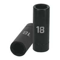 Dado 18mm Impacto Tubular Hexagonal Encastre de 1/2"" 12430 Truper