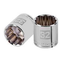 Dado 32mm Poligonal Encastre de 1/2"" 13545 Truper