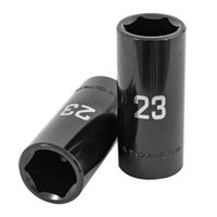 Dado 23mm Impacto Tubular Hexagonal Encastre de 1/2"" 100922 Truper