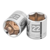 Dado 22mm Hexagonal Encastre de 3/8"" 13686 Truper
