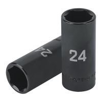 Dado 24mm Impacto Tubular Hexagonal Encastre de 1/2"" 100923 Truper