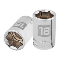 Dado 18mm Hexagonal  Encastre de 1/2"" 13268 Truper