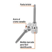 Dado M6 Bristol Punta Larga Encastre de 1/2"" 101249 Truper
