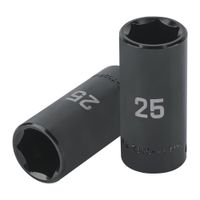 Dado 25mm Impacto Tubular Hexagonal Encastre de 1/2"" 100924 Truper