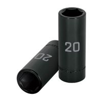 Dado 20mm Impacto Tubular Hexagonal Encastre de 1/2"" 12432 Truper