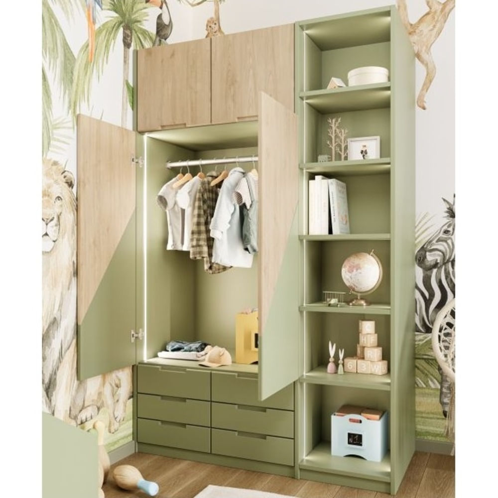 Ropero Infantil Ludroz Color Agave\Duna TU MESITA