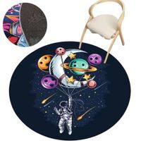 Alfombra Antialérgica Circular Decorativa Diseños de Astronauta G4  50G411