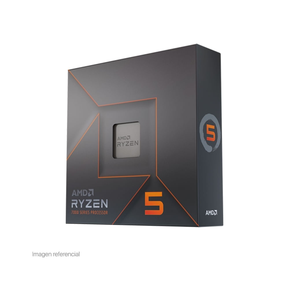 Procesador AMD Ryzen 5 7600X, 6 núcleos, 4.7-5.3GHz, 32MB L3, arquitectura AM5, 105W