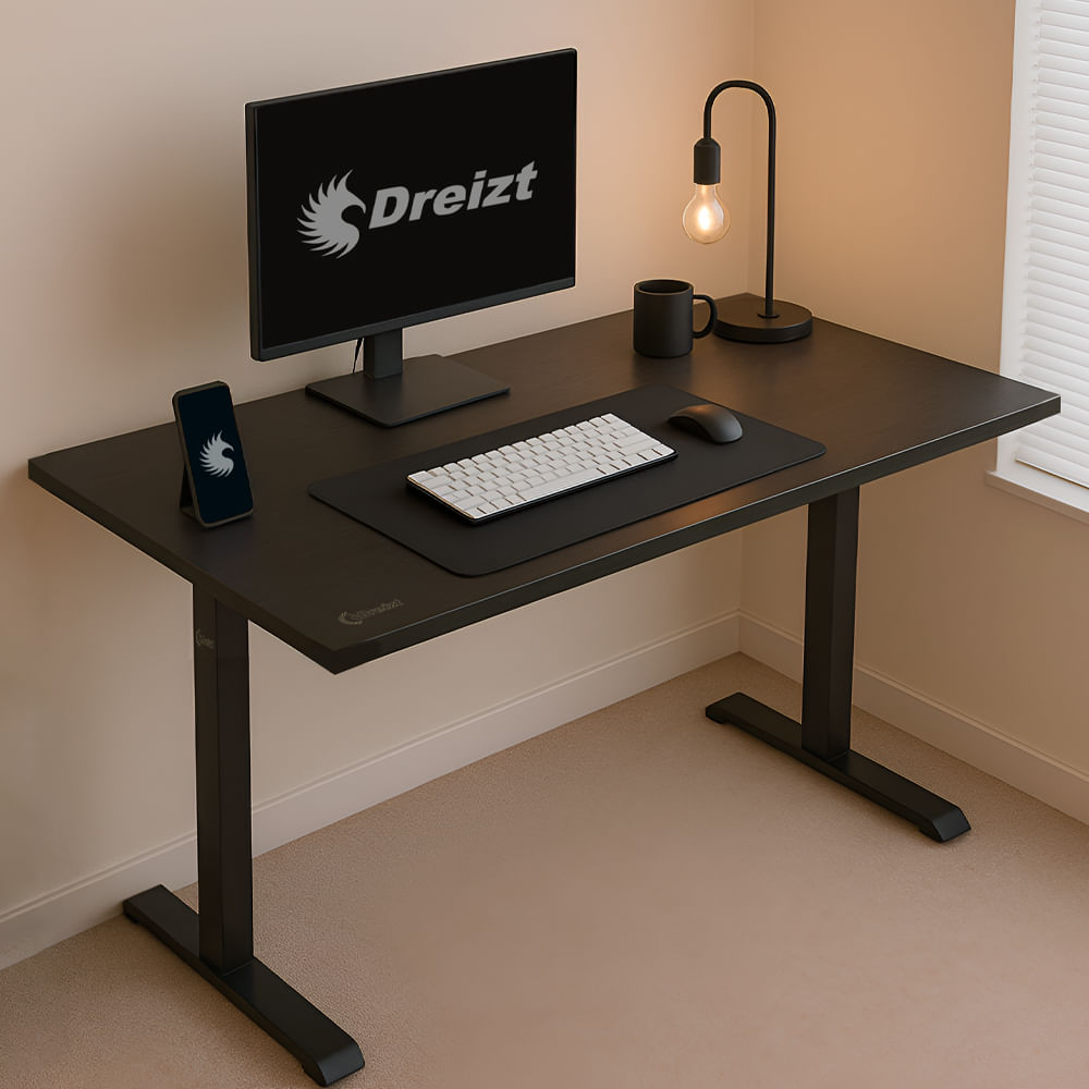 Escritorio Fijo Dreizt 120x60 cm Negro FixDesk