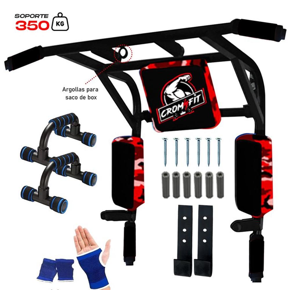 Barra Multifuncional 13 en 1 + Push UP + Guantes GYM