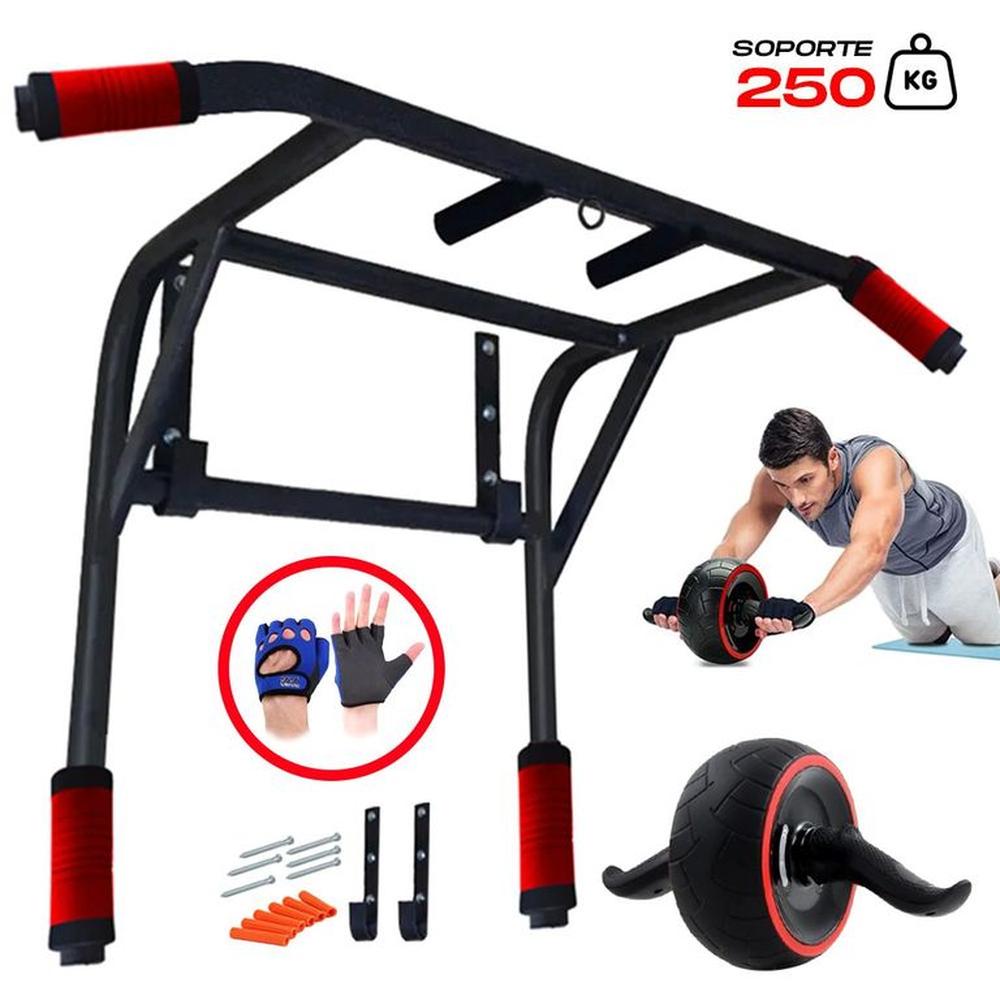 Barra Multifuncional 2en1 Rueda Carver Importada Guantes