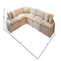 Sofá modular Dmuebles 6 piezas - Beige