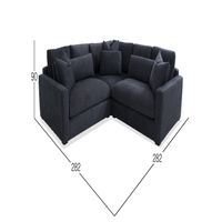 Sofá modular Dmuebles Alexander Fancy - Gris oscuro