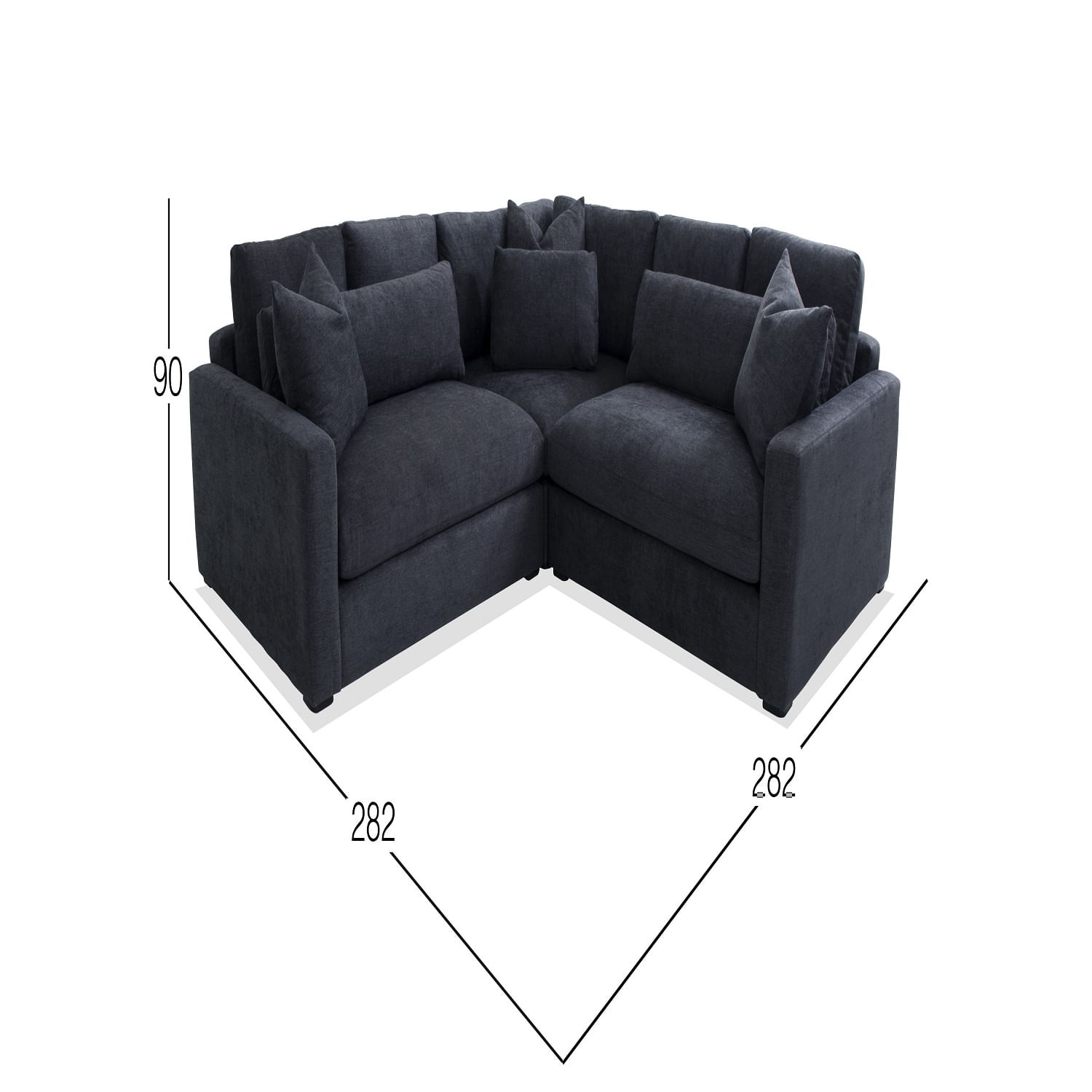 Sofá modular Dmuebles Alexander Fancy - Gris oscuro