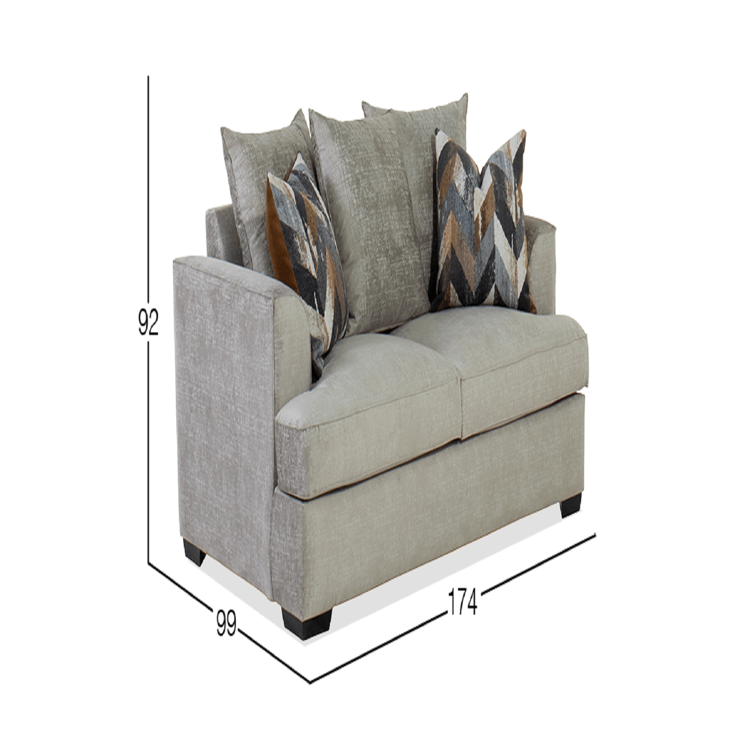 Sofá 2 cuerpos Dmuebles Canberra - Gris