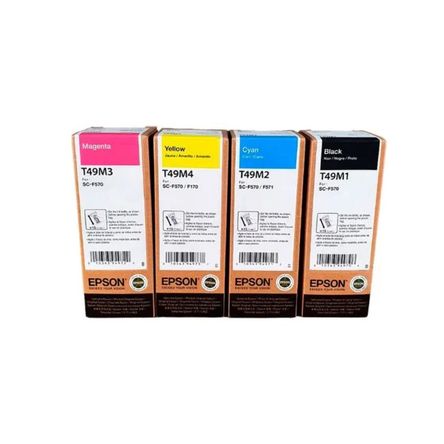 Tintas Epson de Sublimacion T49M Colores y Negro