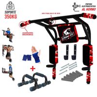 Barra Dominadas - Paralelas 15 en 1 + Push Up + Guantes