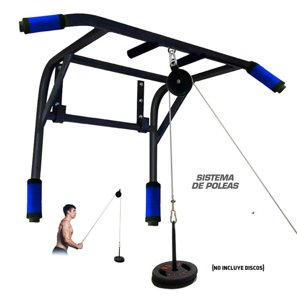 Barra 2 en 1 Paralela Calistenia + SISTEMA DE POLEAS