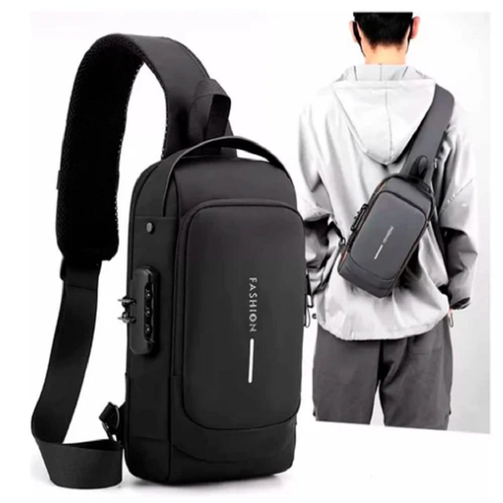 Mochila Morral Anti Robo con Usb Negro