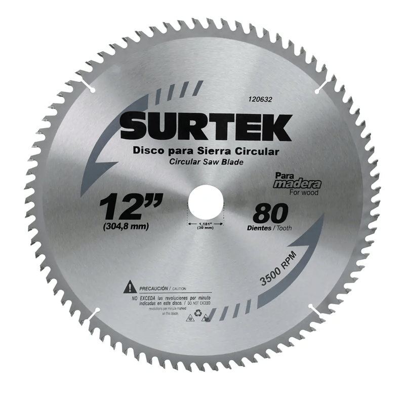 Disco Para Sierra Circular Surtek 7-1/4"" x 24 Dientes Surt120601
