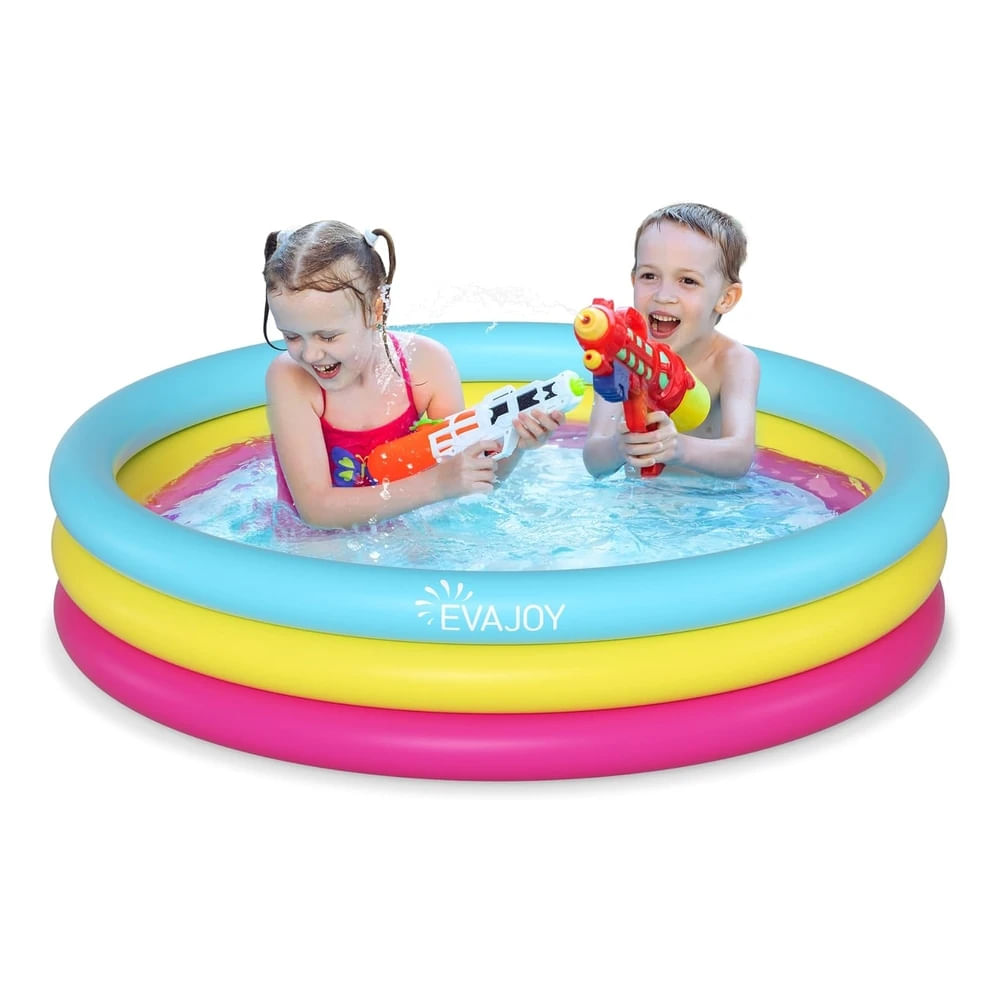 Para Niños 58 x 13"" Para Niños Centro de Piscina de 3 Anillos Para Patio Trasero Y Jardín